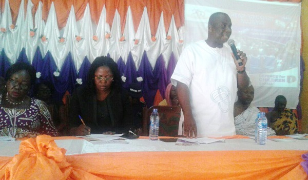 The Executive Secretary of the DCI-Ghana, Dr Oppong Appiagyei Ampong, speaking at the launch 